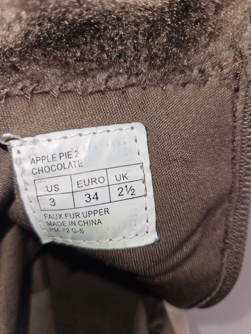 Michael Kors Girls Apple Pie 2 Chocolate Furry Boots Size 3